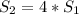 S_{2}=4*S_{1} 