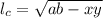 l_c=\sqrt{ab-xy}