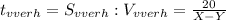 t_{vverh}=S_{vverh} : V_{vverh}=\frac{20}{X-Y}