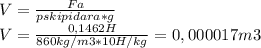 V=\frac{Fa}{pskipidara*g} \\V=\frac{0,1462H}{860kg/m3*10H/kg}=0,000017m3
