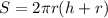 S=2\pi r(h+r)