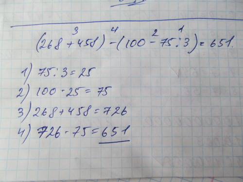 Найдите значения выражений (268+-75/3)