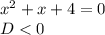 x^2+x+4=0\\
D