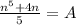 \frac{n^5+4n}{5}=A
