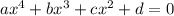 ax^4+bx^3+cx^2+d=0\\ 
