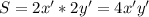 S=2x'*2y'=4x'y'
