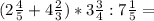 (2 \frac{4}{5} + 4 \frac{2}{3}) * 3 \frac{3}{4} : 7 \frac{1}{5} =