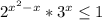 2^{x^2-x}*3^x \leq 1\\
