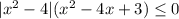 |x^2-4|(x^2-4x+3) \leq 0
