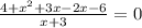 \frac{4+x^2+3x-2x-6}{x+3} =0