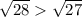 \sqrt{28} \sqrt{27} 
 
