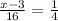 \frac{x-3}{16} = \frac{1}{4} 

