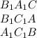 B _{1}A_{1}C \\
B_{1}C_{1}A \\ 
A_{1}C_{1}B