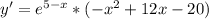 y'=e^{5-x} *(- x^{2} +12x-20)
