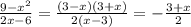 \frac{9- x^{2} }{2x-6}= \frac{(3-x)(3+x)}{2(x-3)}=- \frac{3+x}{2}