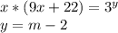 x*(9x+22)= 3^y \\
 y=m-2\\
