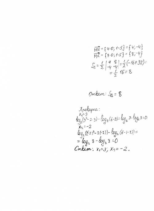 Знайдіть площу трикутника mnk якщо м(0; 5) н(4; 1) к(8; 1). іть будь ласка)