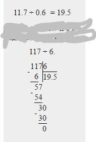 34 ! сделайте в столбик 11,7: 0,6+1,2*0,35
