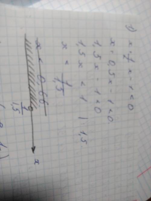 Метод интервалов решите неравенство 1) x+1/2x-1 < 0 2) x^2-2x/(x-3)(2x+5) => 0 3) 2-4x/x+1<