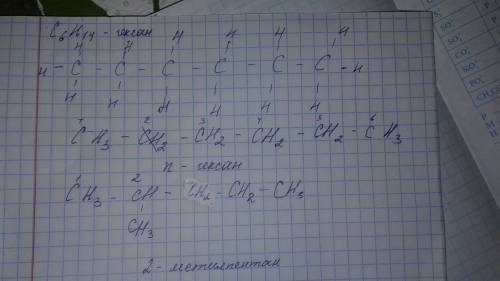 Изомерия 2-метилпентан уравнение реакции