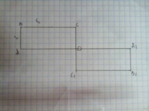 Начертите прямоугольник abcd со сторонами ab =2 см,ad =5 см постройте прямоугольник симметнричный пр