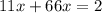 11x+66x=2
