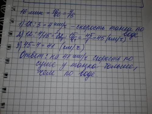 Легкий плавающий танк т-40 за 3 ч по воде проплывет 12 км а это же расстояние по суше преодолевает з