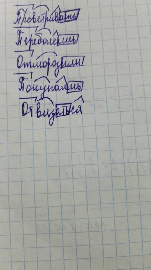 Запиши глаголы и разбери их по составу: проветривать, переболеешь, отморозили, покупались, отвязатьс