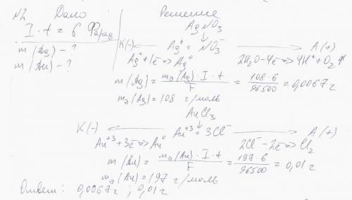 Через раствор электролита пропущено 6 фарад электричества. сколько при этом выделилось на катоде мол