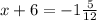 x+6=-1 \frac{5}{12}