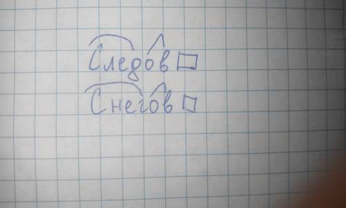Разобрать по составу слово следов и снегов
