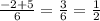 \frac{-2+5}{6} = \frac{3}{6} = \frac{1}{2}