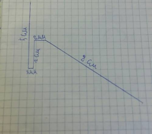 Начертить незамкнутая ломаная со звенья ми 5см 3мм,2см 8мм,8см