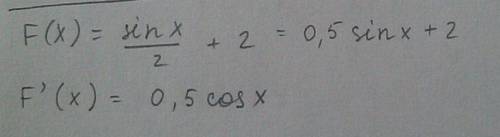 F(x)=sinx/2+2 найти производную функции
