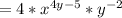 
=4* x^{4y-5}*y^{-2}