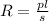 R=\frac{pl}{s}