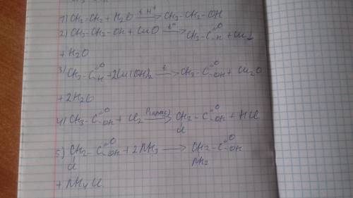 C2h4=c2h5oh=a=ch3cooh=clch2cooh=h2nch2cooh