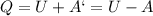 Q = U + A` = U - A
