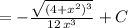=- \frac{\sqrt{(4+x^2)^3}}{12\, x^3} +C
