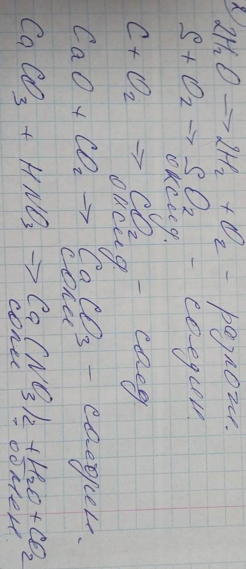 напишите уравнения реакций и укажите: а) к какому типу ре: акций относится каждая из них; б) под фо