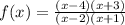 f(x) = \frac{(x-4)(x+3)}{(x-2)(x+1)}\\
