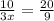 \frac{10}{3x} = \frac{20}{9} 
