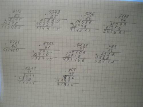 Столбиком заранее 3115*53 5379*25 9006*86 5439*47 6431*80 5455*61 8234*49 487*66 2314*31 964*74