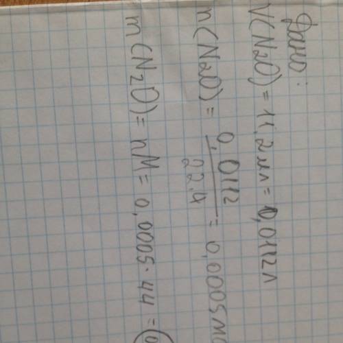 Какую массу имеет 11.2мл оксида азота h2o