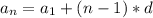 a_n=a_1+(n-1)*d
