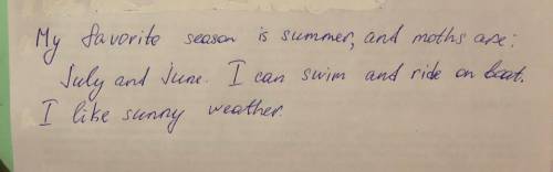 My favorite season months.it i and.. weather. виконати задання для 2 класс