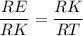 \dfrac{RE}{RK}=\dfrac{RK}{RT}