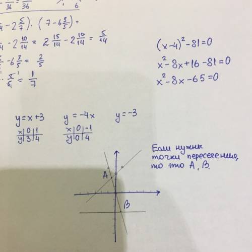 Постройте в одной системе координат графики функций y=x+3; y=-4x; y=-3