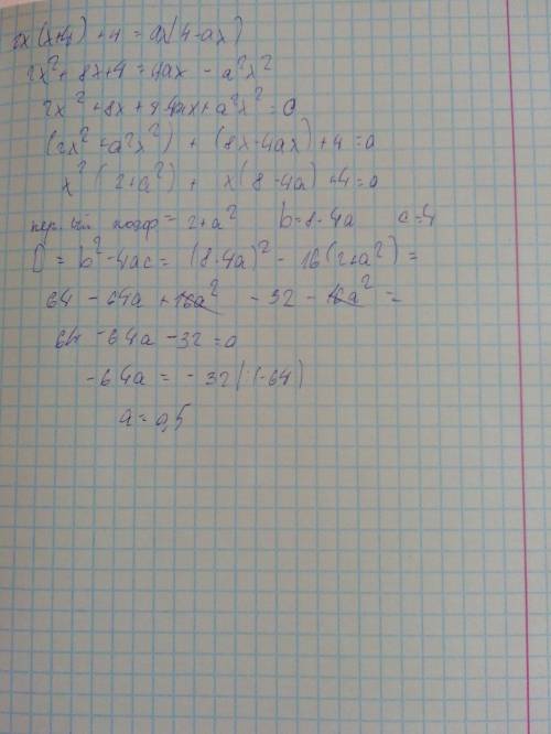 При каких значениях а уравнение имеет только один корень?