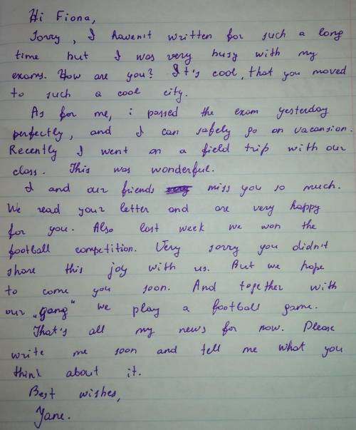 Написать ответ на письмо. много . dear jane, how are you doing? i'm really well, but it's taken me a